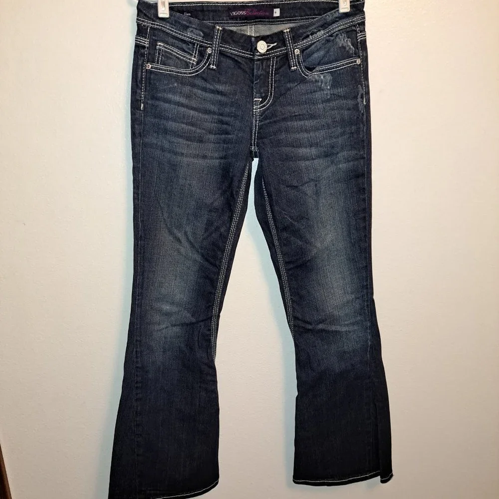 Vigoss Collection Embroidered Flare Leg Jeans size 5 - Picture 3 of 12